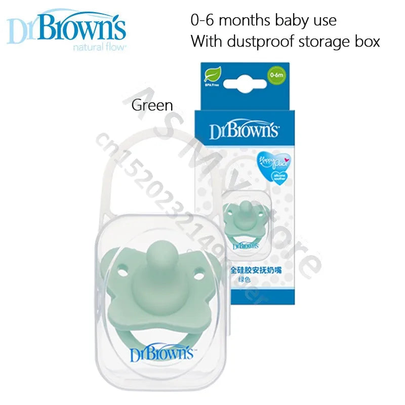 Dr. Brown's Silicone Pacifier For Newborns 0-18 Months Soft Silicone Pacifier For Gentle Soothing