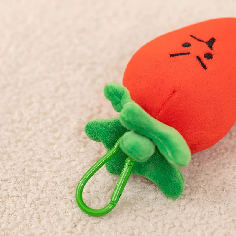 Kawaii Vegetable Plush Toys Cute Vegetables Pendant Onion Chili Mushroom Carrot Plush Pendant Keychain Toy