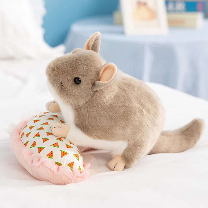 Wholesale Hot 40cm Kawaii Simulation Chinchillidae Plush Toys Soft Lifelike Chinchillas Mouse Stuffed Animal Toys Birthday Gifts