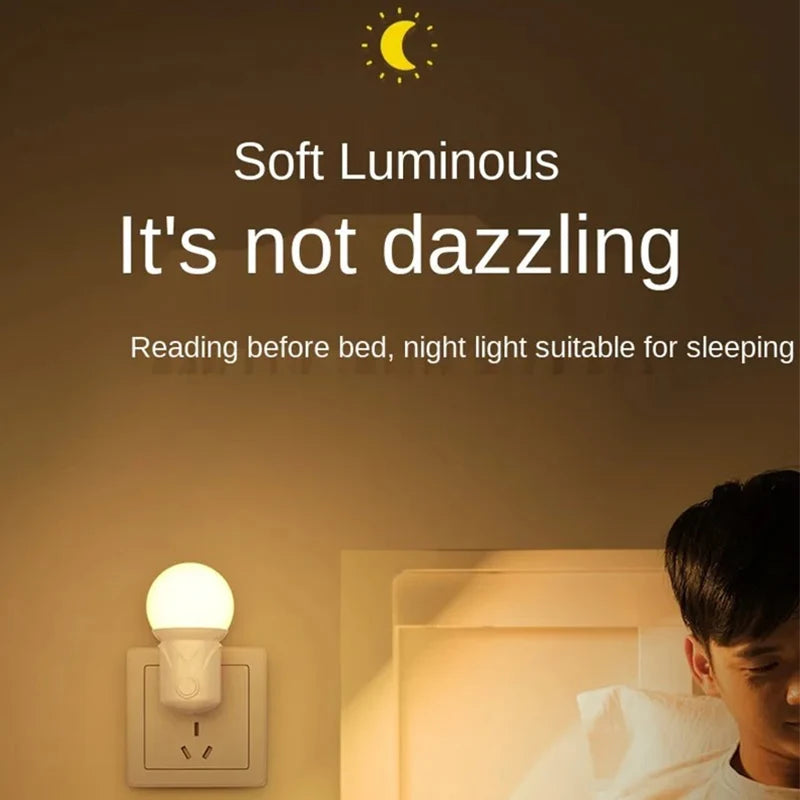 Modern Bedside Night Light Lamp Kids All Night 220V Led Lights Plug In Wall Night Lights For Bedroom EU Plug Night Lamp Romantic
