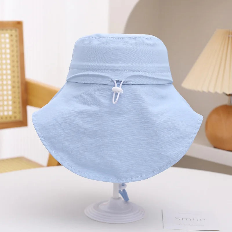 Foreign Trade Amazon Children's Fisherman Hat Extra Large Brim Quick-Dry Cape Hat Spring Summer Boys and Girls Sun Hat Beach Hat