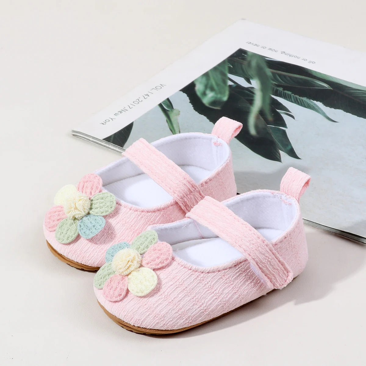 Newborn Infant Baby Girl Kids Shoes Soft Sole Crib Prewalker Toddler Anti-Slip Solid Ruffled First Walkers Shoe Baptism