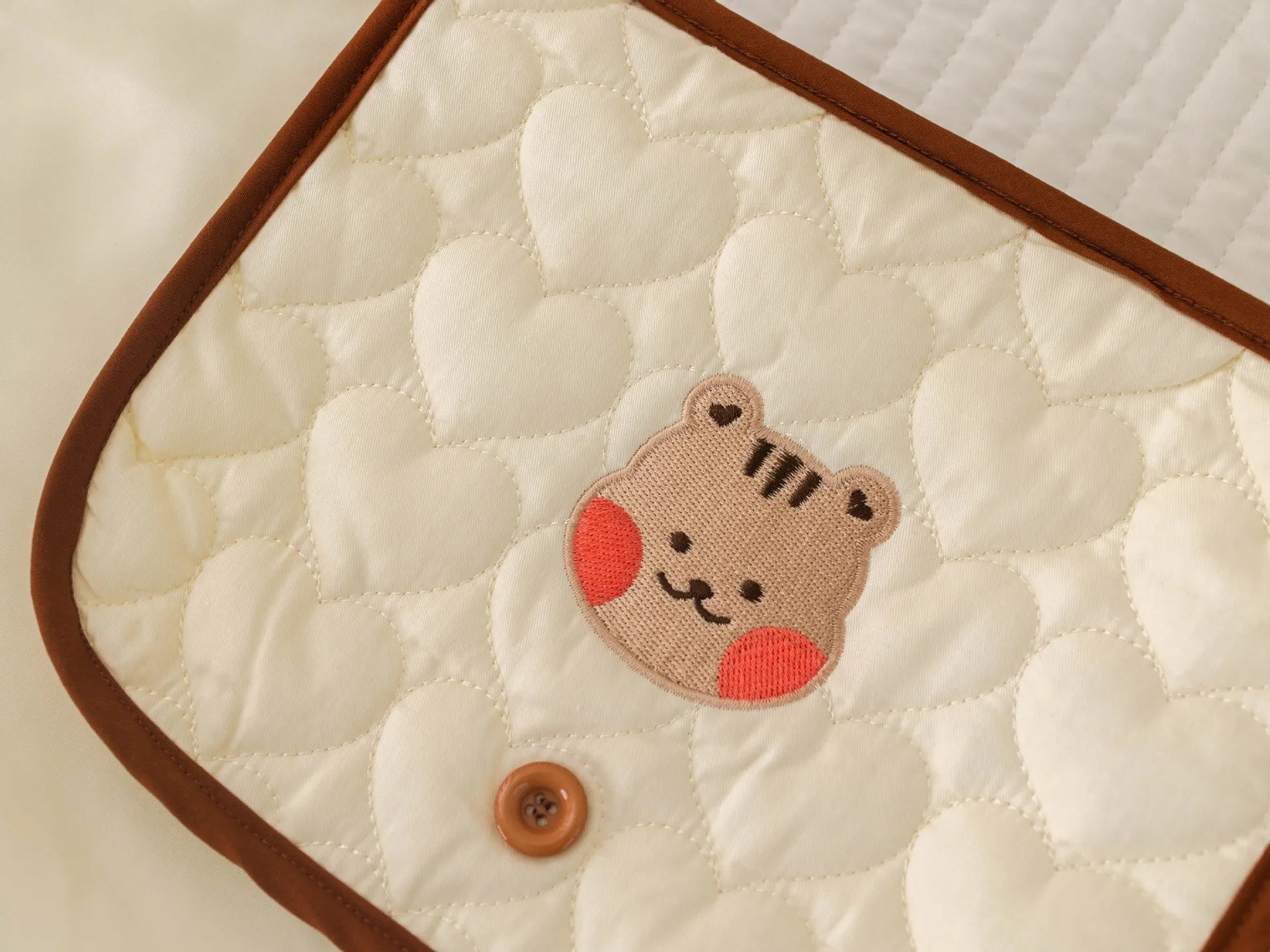 Korean ins baby portable urine pad bag multi-functional cute embroidery diaper changing diaper pad diaper changing pad