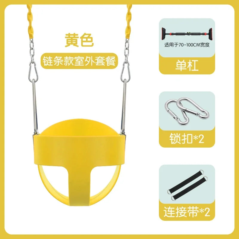 XL baby swing basket seat for indoor or outdoor glider use.