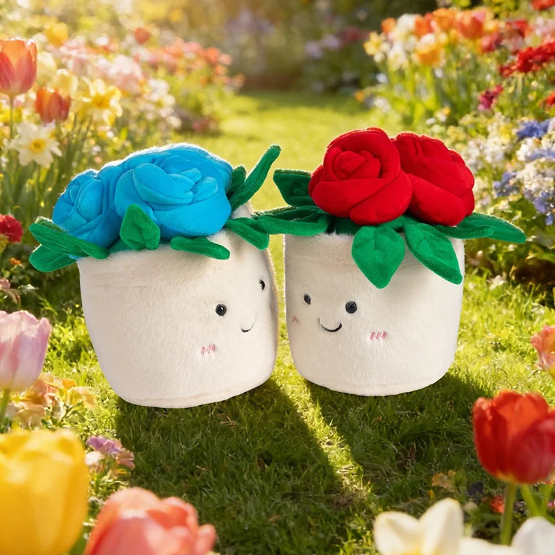 Hot 1pc 20cm Artificial Flower Plush Toy Green Plants Bloom Cactus Sunflower Soft Dolls Girls Boys Kawaii Xmas Gift Home Decor