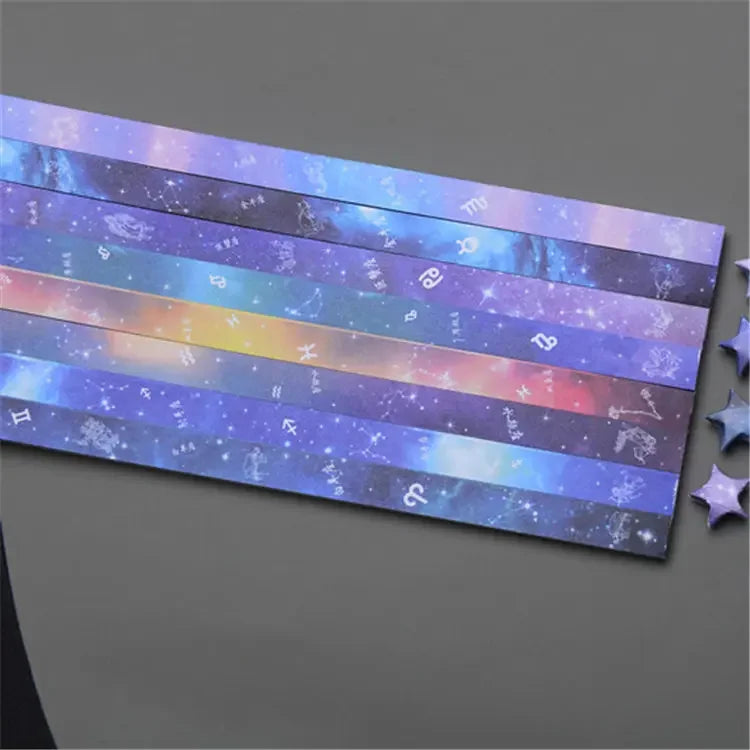 Lucky Origami Stars Paper Strips 27 Colors 540 Sheets Double Sided For Arts And Crafts