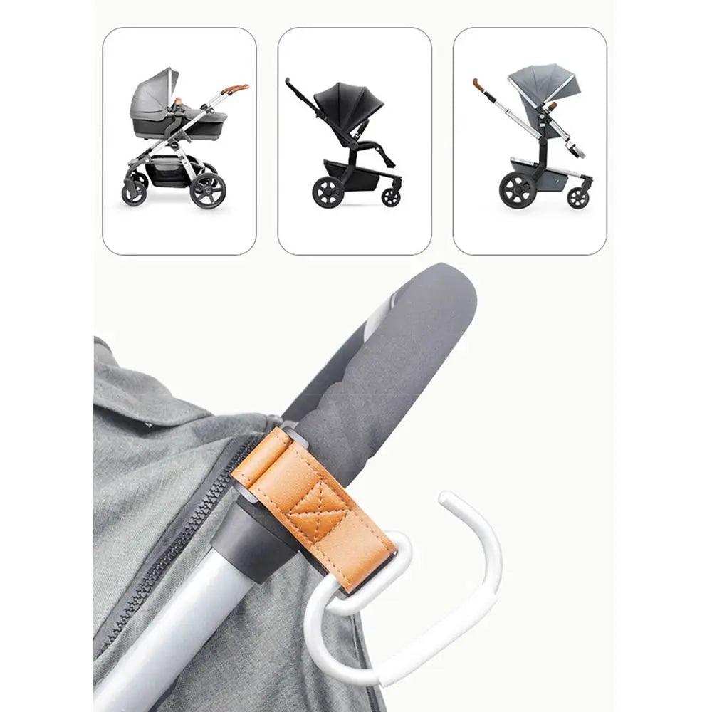 PU Baby Stroller Hooks Solid Color Cart Organizer Hanging Hook Stroller Accessories Cartoon Stroller Accessories Baby