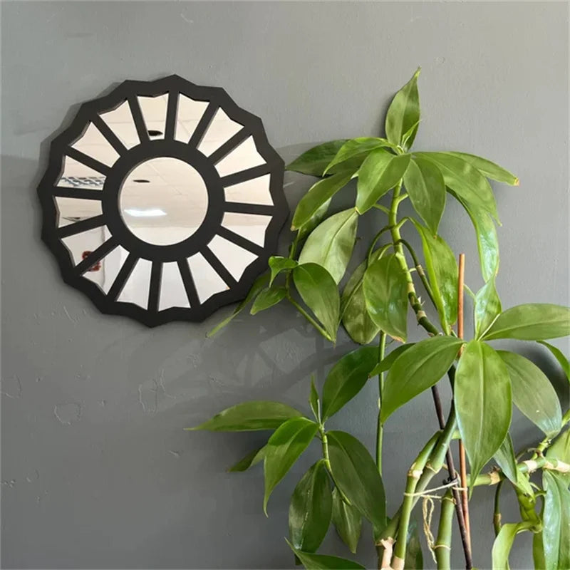 Divine Feminine 3D Mirror handmade wood and acrylic wall decor with feminine silhouette in multiple colors