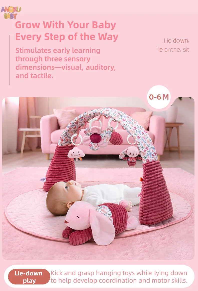3 in 1 Baby Activity Gym Thickened Educational Fitness Frame for Children Foldable Infant Tummy Time Play Mat Stable Baby Toys