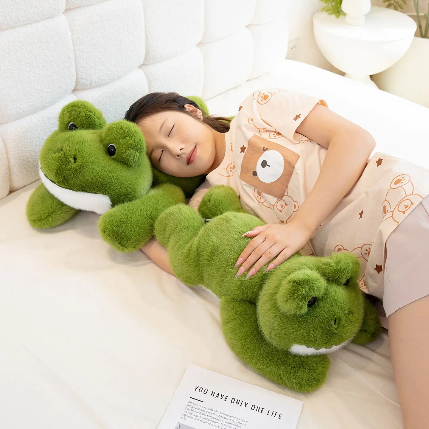 Hot Simulation Giant Frog Plush Toy Stuffed Animals Plushies Green Lying Frogs Throw Pillow Cushion Home Deco For Kids Gift