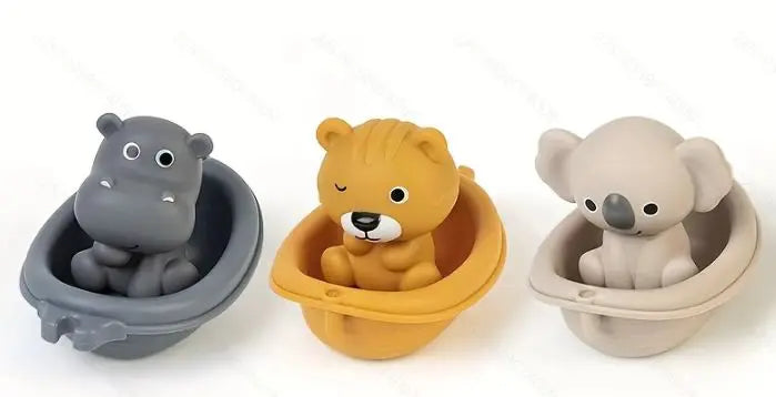 Silicone Baby Bath Toys Set - Sensory Water Play for Bathtub, Pool & Shower, Encourages Toddler Pretend Play and Early Developme