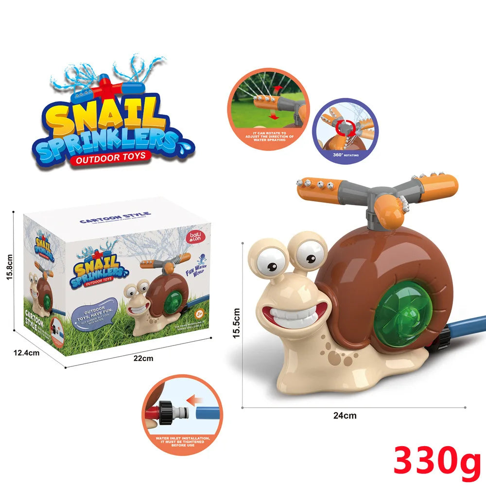 Snail Water Sprinkler Water Spray Toy Outdoor Backyard Garden Water Toys Summer Yard Cartoon Splash Sprinkler Toy for Kids