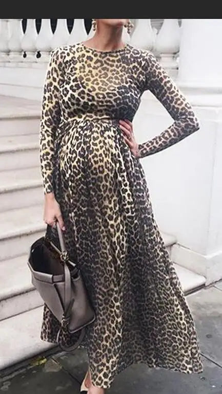 Maternity Long-sleeved Dress