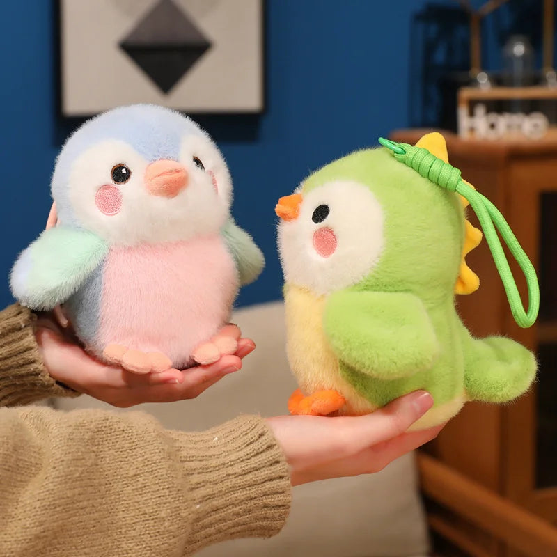 Wholesale 16cm Fluffy Pretty Bird Doll Cartoon Kawaii Pet Plush Toy Lifelike Little Pendants Car Bags Decor Keychain Kid Gift
