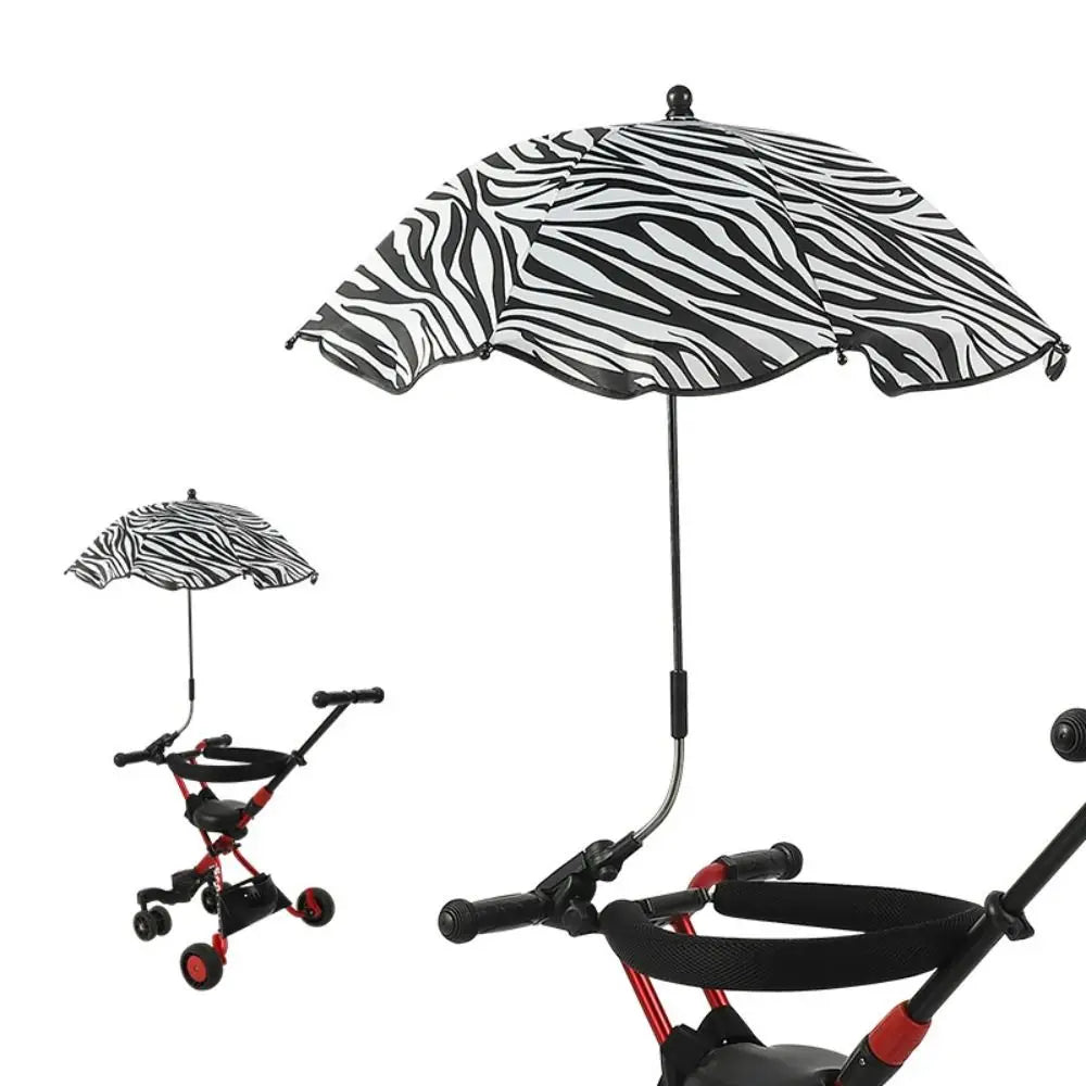 360° Baby Stroller Folding Umbrella UV Sun Rain Protection Sunshade Baby Pram Parasol Adjustable Outdoor Pushchair Canopy