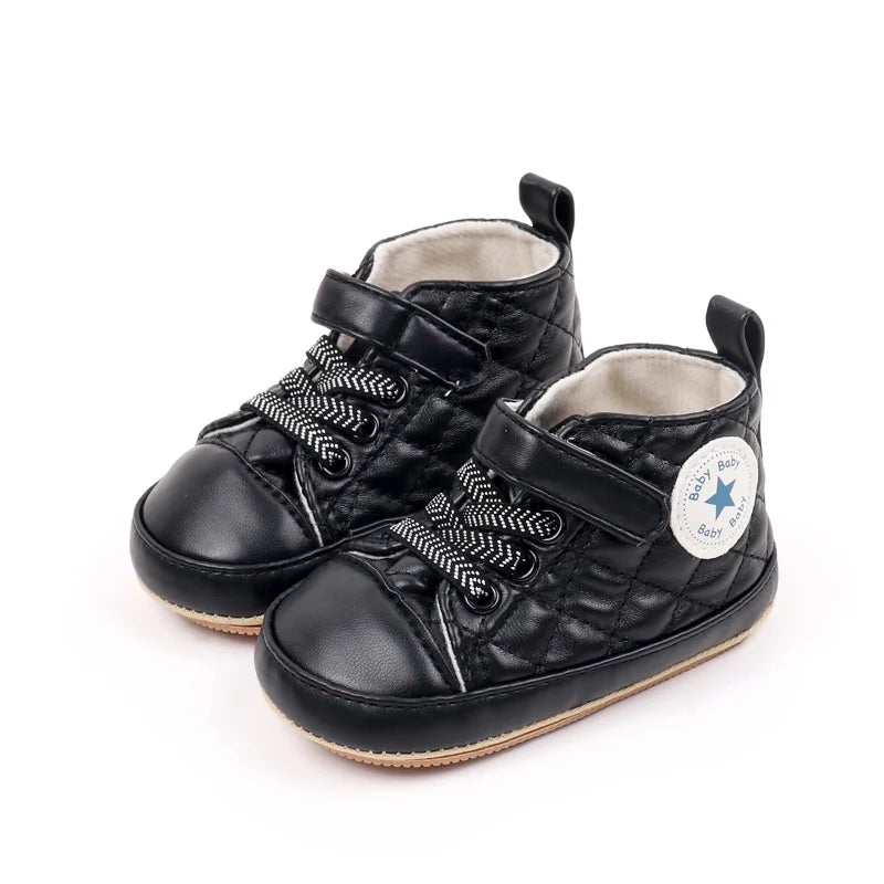2025 Baby Boy Girl Spring and Autumn Fashion Design TPR Sole Anti Slip Walking Shoes High Quality Breathable Prewalker Shoes