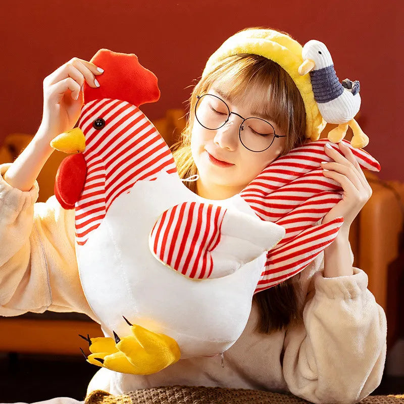 Nice 1pc Simulation Cock Plush Toys Stuffed Soft Chicken Dolls Animal Poultry Pillow Funny Home Cushion Decor Birthday Gift