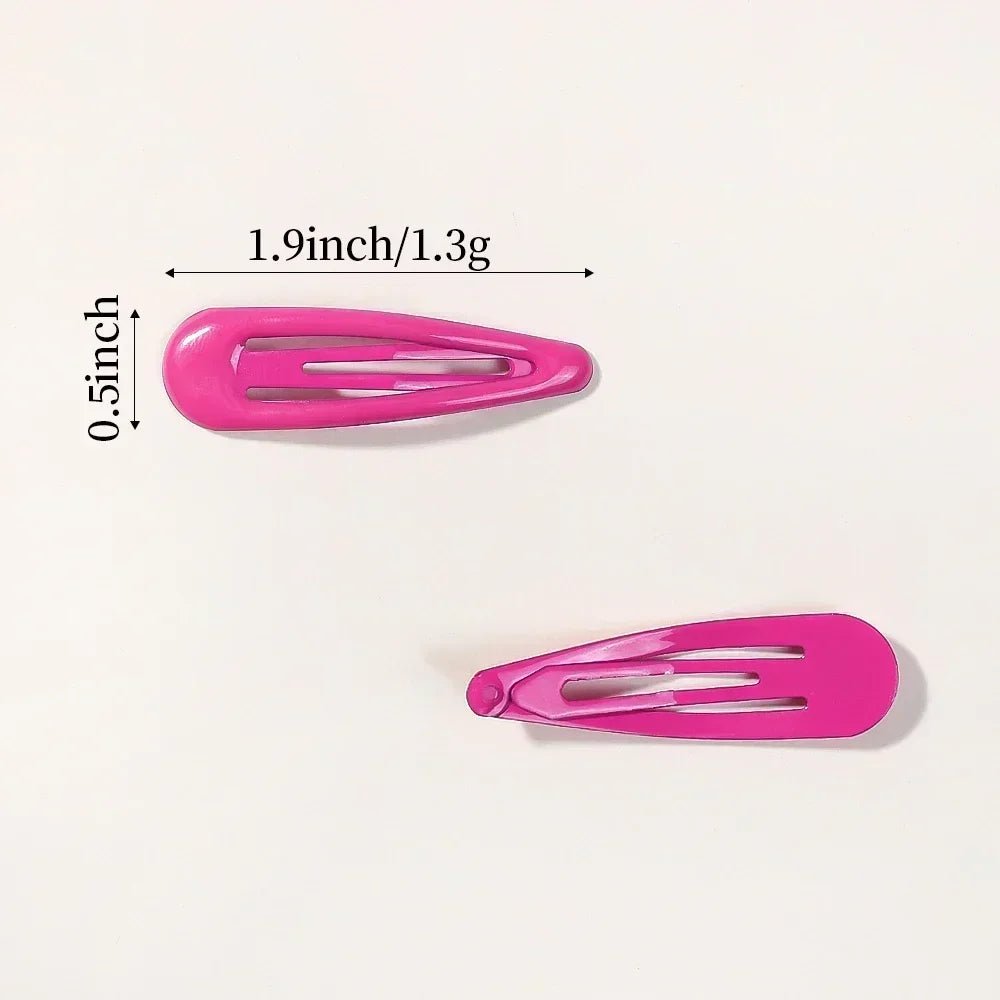 20/50Pcs Snap Hair Clips Candy Color Glossy 2 Inches No Slip Metal Hair Pins Clips Barrettes Accessories for Baby Girls Toddlers
