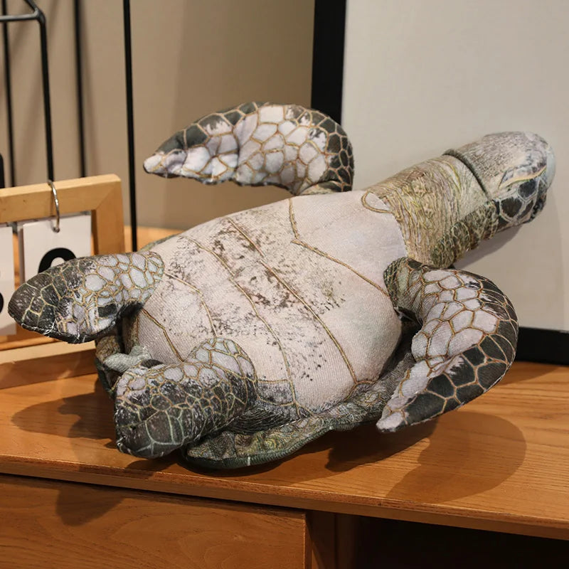 Simulation Sea Turtle Plush Toy Kawaii Soft Stuffed Tortoise Animal Home Decor & Birthday Gift for All Ages