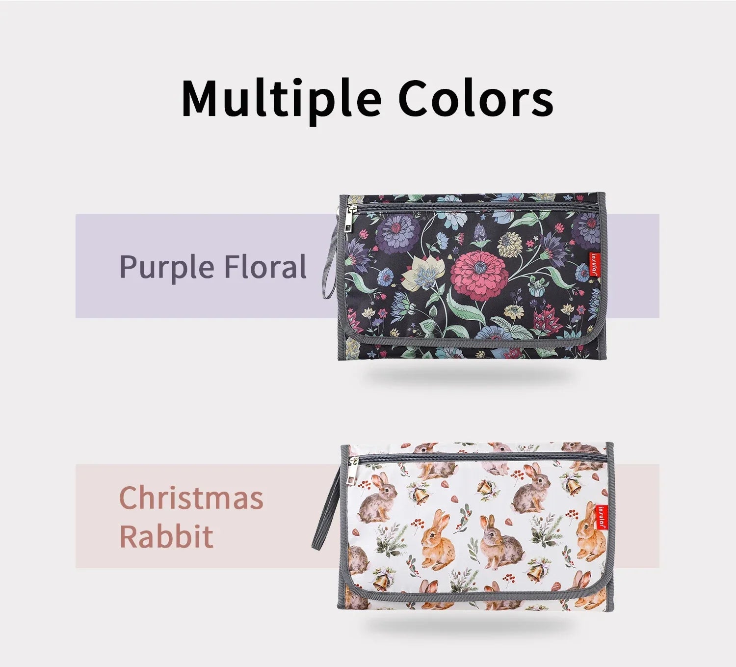 INSULAR Foldable Nappy Changing Cushion 3-Layer Waterproof Diaper Changing Mat Multi-Purpose Convenient Baby Care Product for Ki