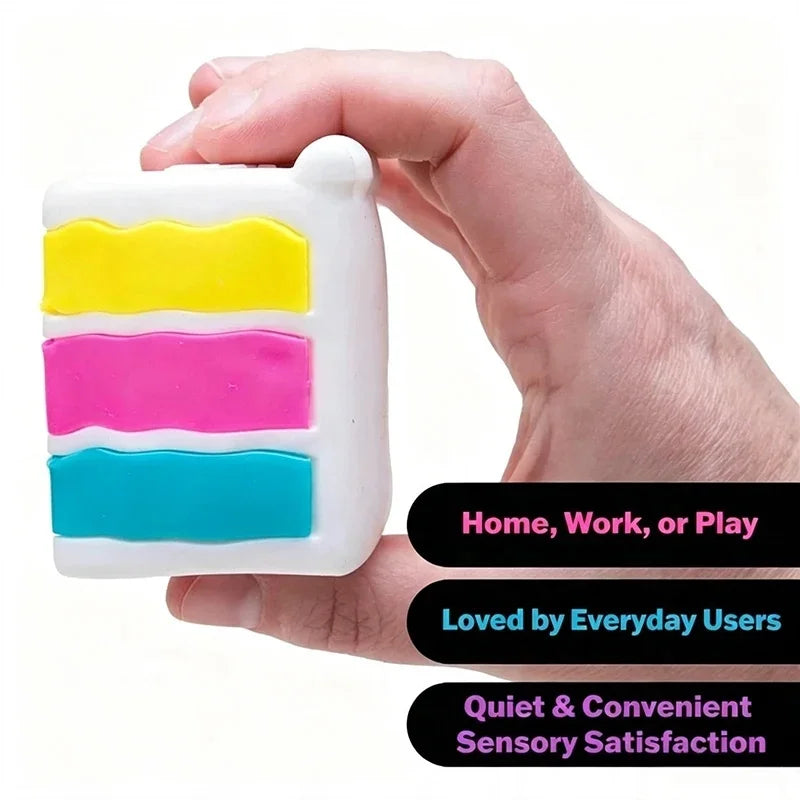 Schylling Needoh Peace O' Cake Squishy Non-toxic TPR Stretch Fidget Toy Stress Relief Relax Holiday Present Sensory Squeeze Toy