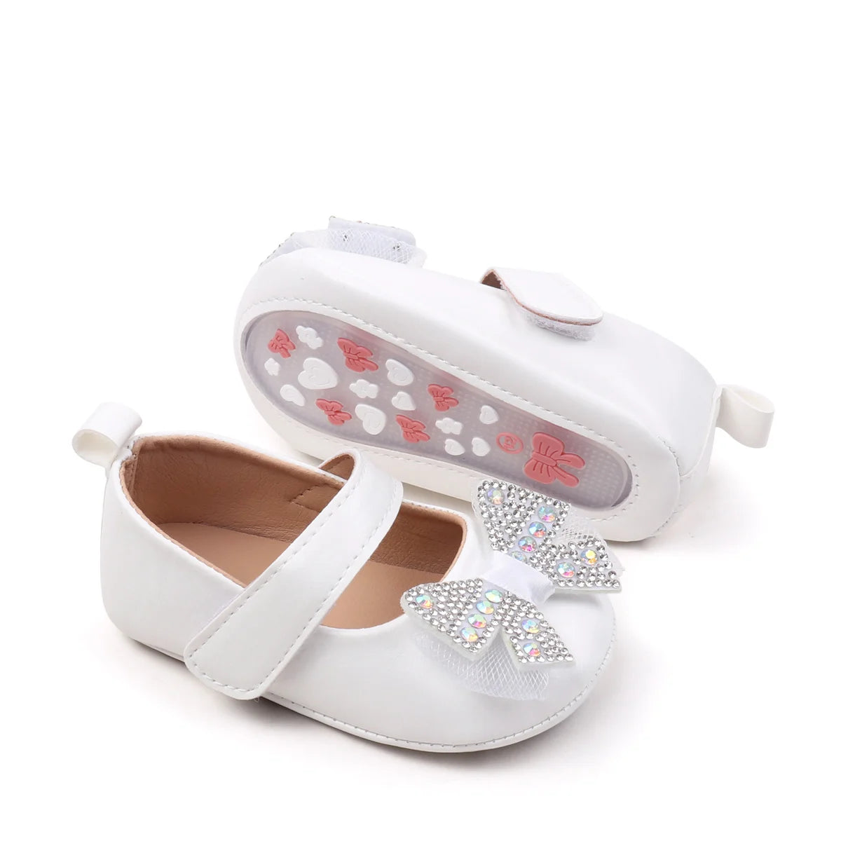 Spring Summer Sweet Shining Girl Princess Dress Shoes Bowknot Design Non-slip Indoor Outdoor Walking Shoes BBW5122