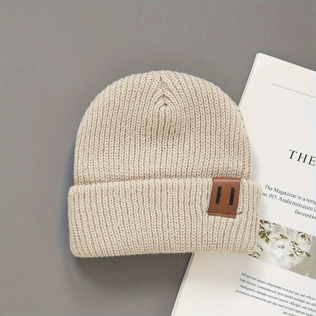 1/2/3pcs soft knitted newborn baby hat striped pattern elastic band suitable for stretching lightweight and warm winter baby hat