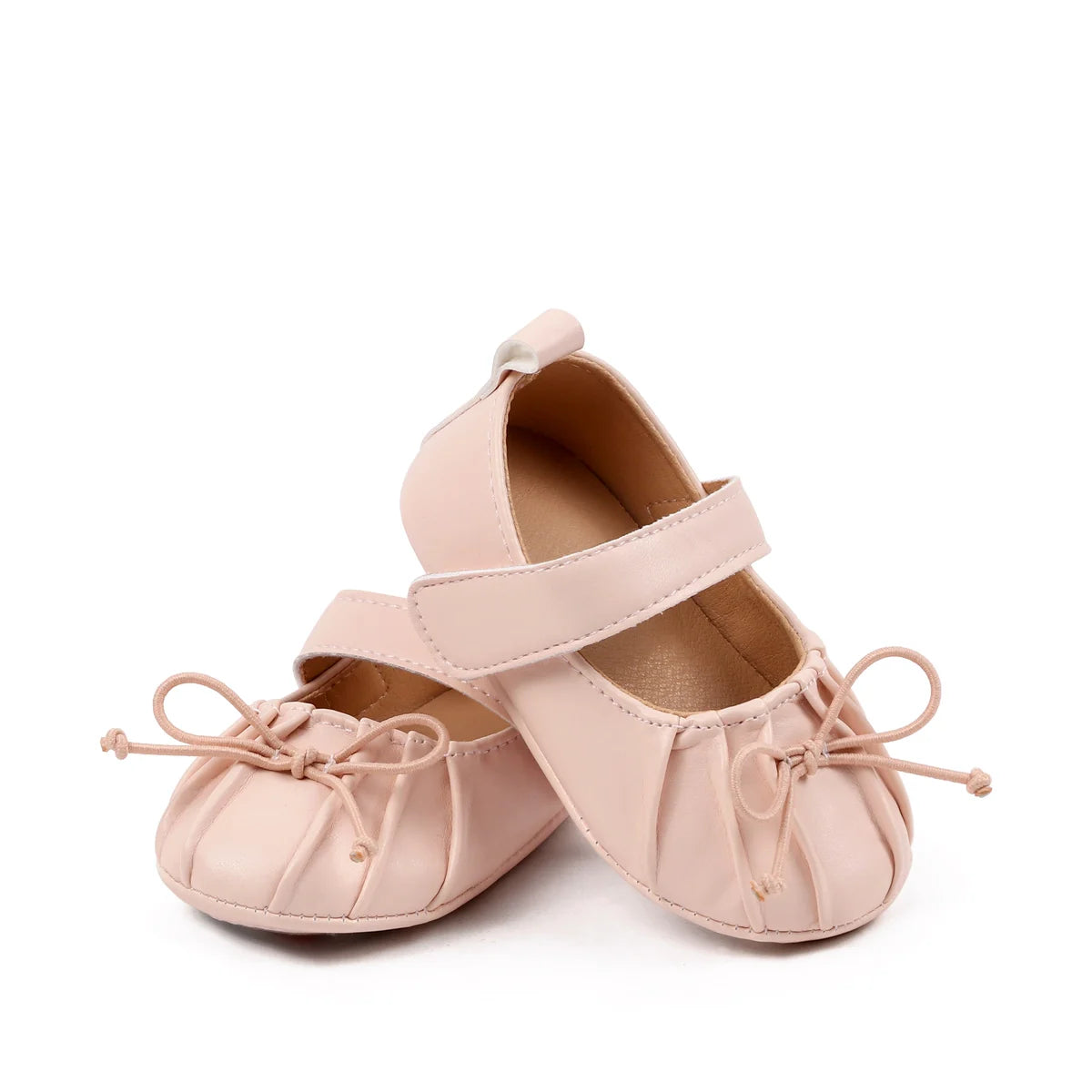 Spring Autumn Baby First Walking Toddler Shoes For 0-18 Months Three Colors High Quality PU Leather And TPR Sole Sweet Design