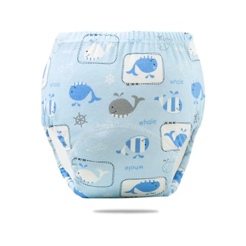 Cartoon Print Potty Training Pants Washable Breathable Cotton Cloth Diaper For Toddlers Nappy