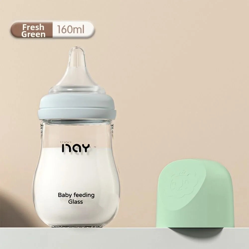 Baby World SA Glass Baby Feeding Bottle Anti Colic BPA Free Heat-Resistant Model GWB-Glass01