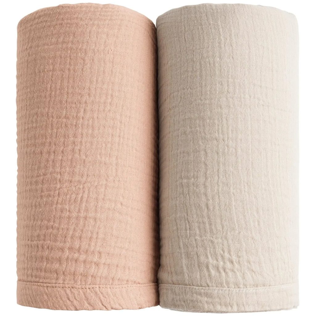 2PC Cotton Muslin Baby Swaddle Blankets Bedding Soft Receiving Blanket Newborn Baby Wrap Stroller Cover Babies Acceesories