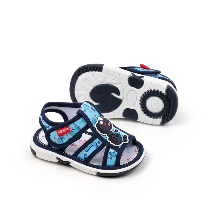 2025 Baby Sound Shoes Toddler Prewalking Summer Sandal High Quality Cute Animal for Boys and Girls Kid Squeaky Sneaker MY2402