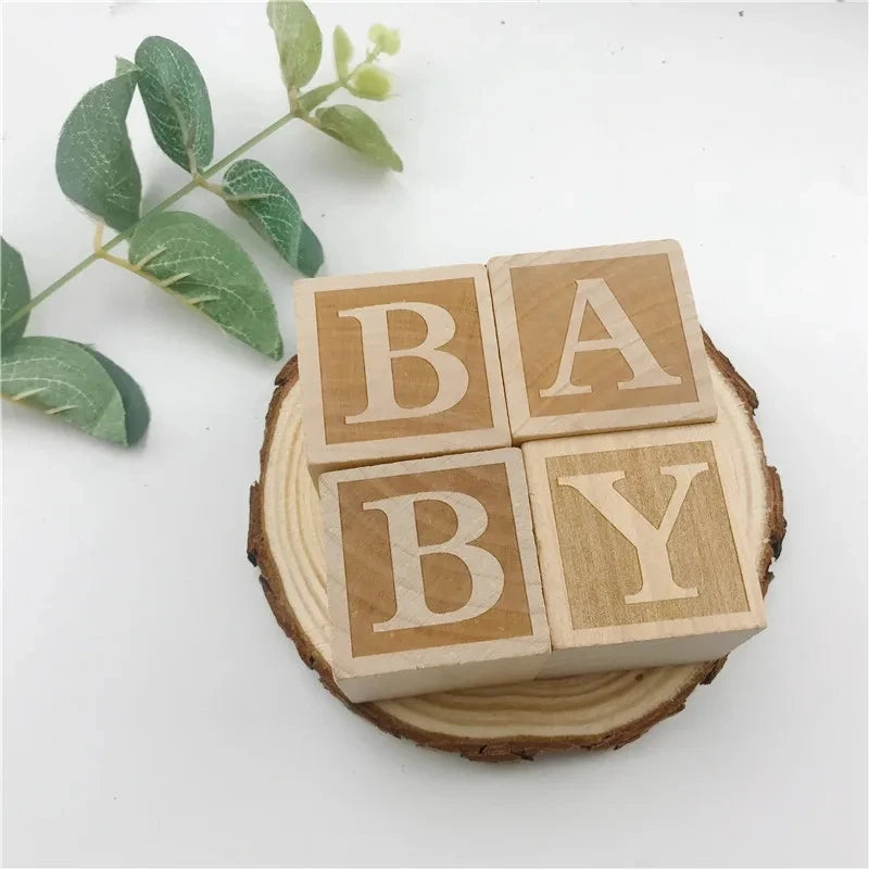 4 Natural Wooden Crafts 4cm Wooden Blocks Vintage Home Room Decoration Christmas Gift Wooden Crafts Decoration.