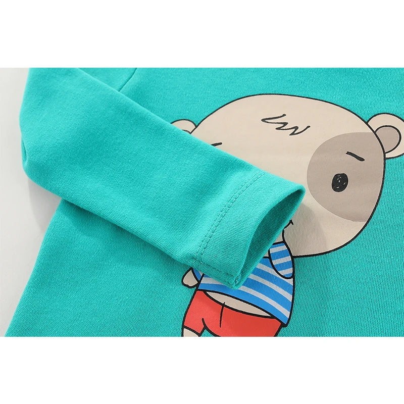 1 Piece Kiddiezoom Spring Autum Cartoon Long Sleeve Baby Boy Girl Bodysuits Soft 100%Cotton Newborn Onesies Infant Clothes