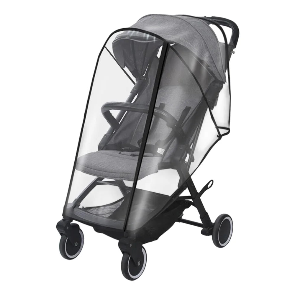 Transparent Baby Stroller Rain Cover Outdoor Windproof Baby Pram Rain Cover Waterproof Travel Pushchair Raincoat