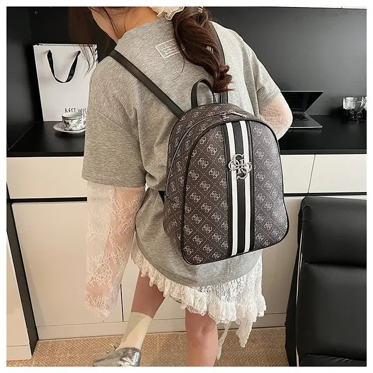Elegant Leather Vintage Diaper Bag: Luxury Crossbody Handbag For Women With Designer Letter Logo And Large Tote Capacity