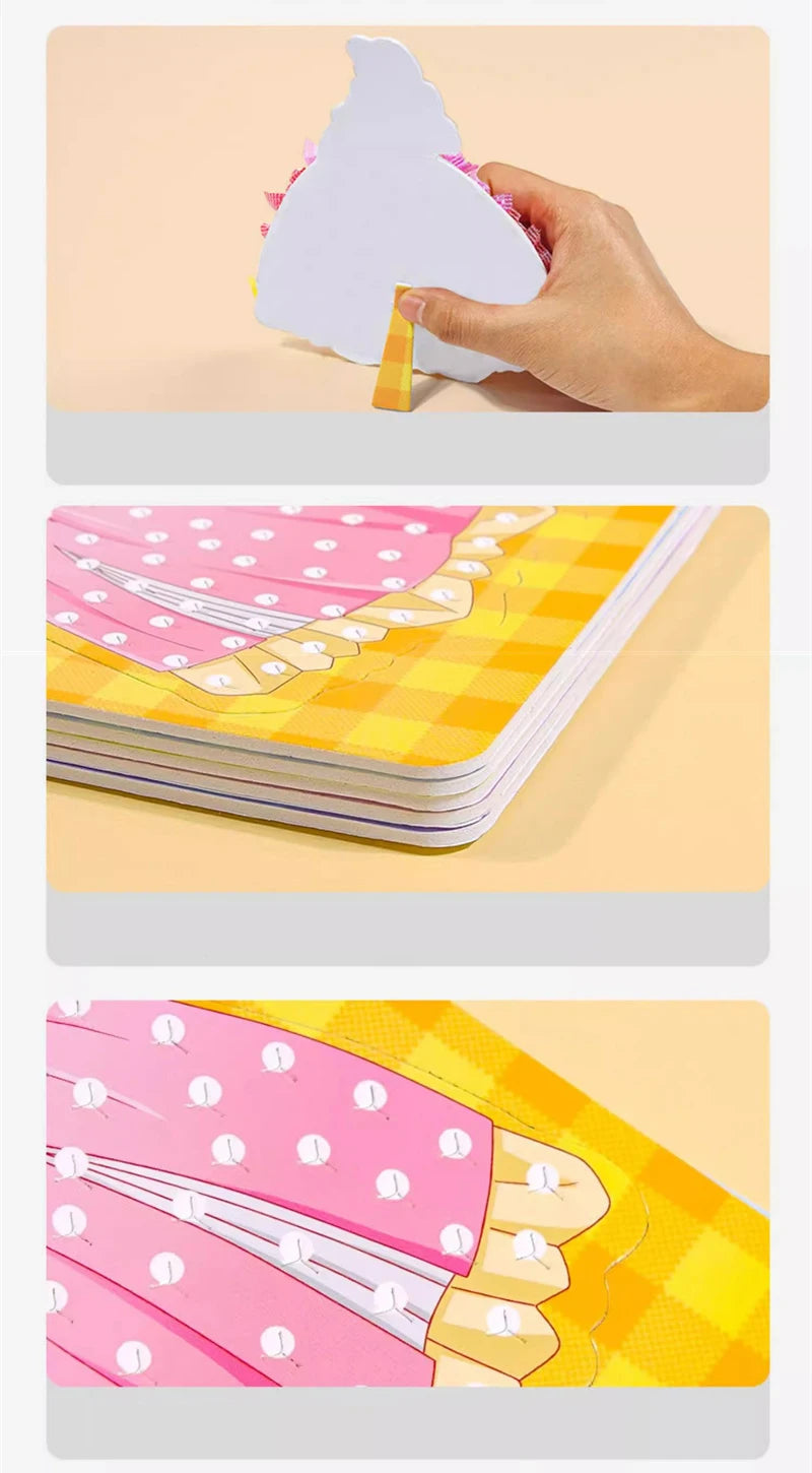 Children's Fabric Art Craze Poke Drawing Craft Toys Creative Puzzle Puncture Painting Poking Sticker Kids Birthday Gift For Girl