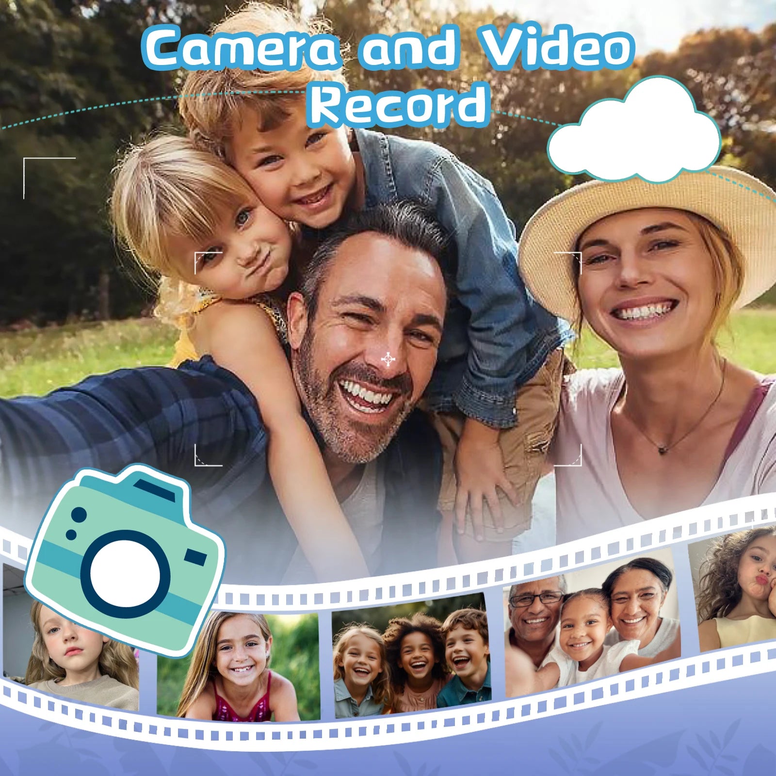 Kids Smart Phones - Educational Touch Screen Cell Phones for Children with Camera - Blue - Ages 3-12
