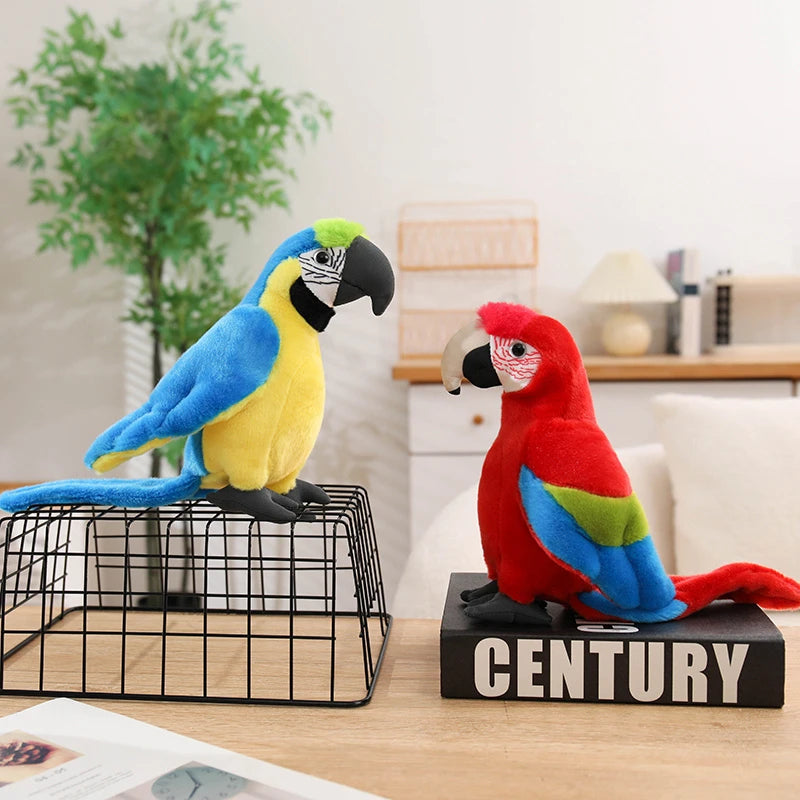 Hot Simulation Soft Toys Lifelike Grey Cockatiel Plush Toys Real Life Soft Yellow Parrot Birds Stuffed Animals Toy Dolls Gifts