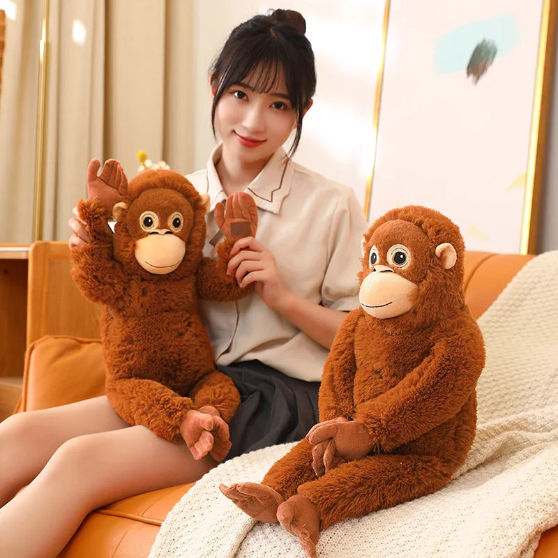 Hot 60cm Cartoon Gorilla Plush Toy Chimpanzees Monkey Soft Stuffed Doll Backpack Car Bag Room Decor Children Toy Christmas Gift