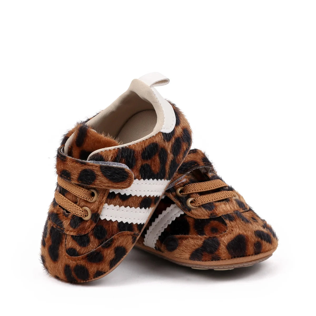 Hot Selling Baby Unisex First Walking Toddler Shoes For 0-18 Months Leopard Print Design Fashion And Comfortable High Quality