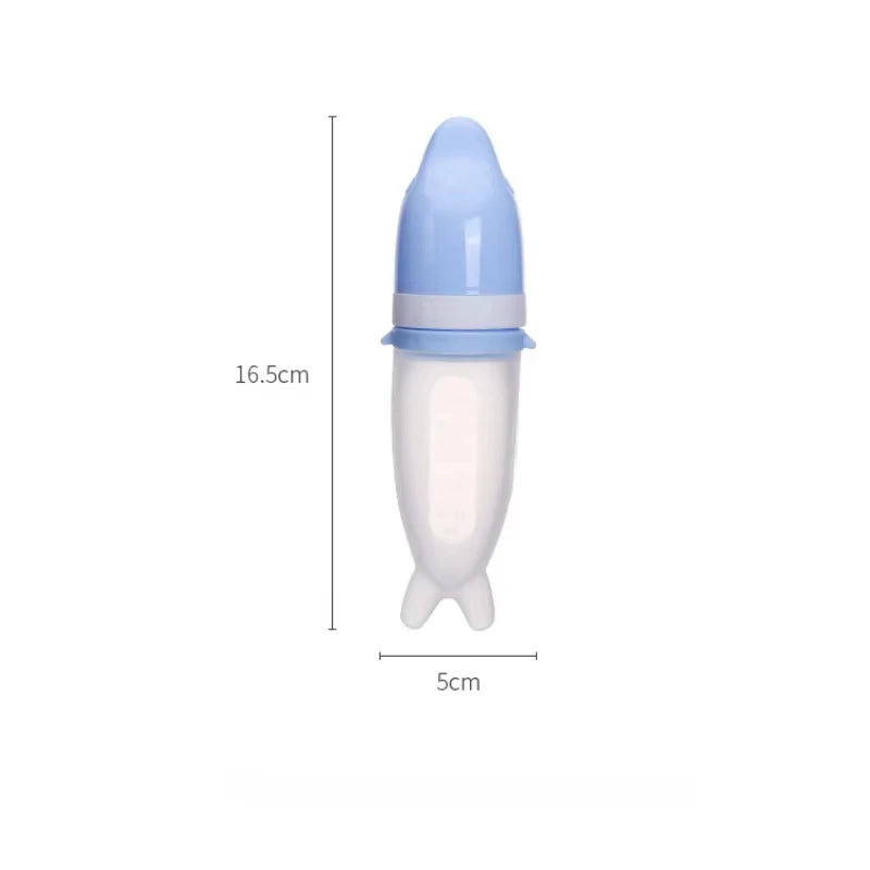 Baby Feeding Bottle Dolphin Silicone Rice Cereal Spoon Newborn Tableware Baby Goods Feeding Spoon Infant Utensils