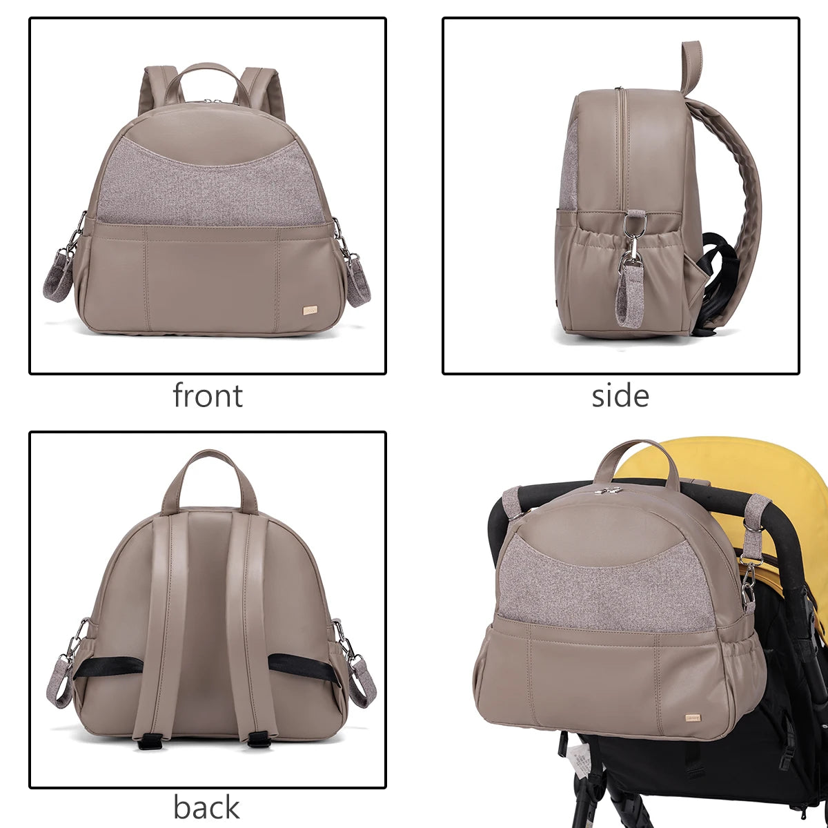 Soboba Diaper Backpack for Women Large Capacity Multi-functional Nappy Changing Bag with 2 Straps can Hang on Stroller