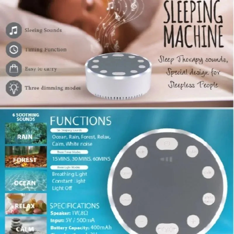 Baby Safety Soothing Portable White Noise Machine White Noise Sleeping Aid Soothing Mood Kids Sleeping Monitors