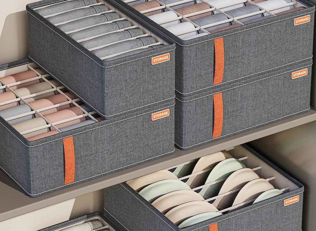 Oxford Cloth Underwear Storage Box 20/7/6 Grids Socks Panties Drawer Organizer Multi-function Home Wardrobe Assortment Boxes