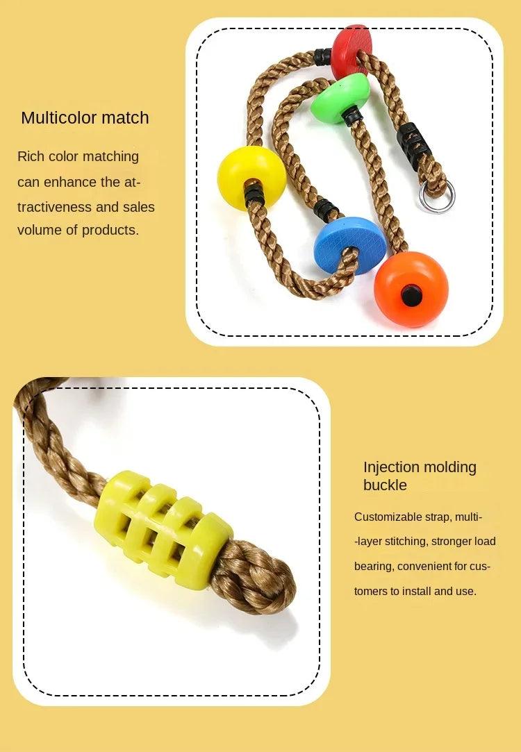 Children's Swing PE Circular Mountaineering Rope Children's Hanging Rope Outdoor Swing Indoor Circular Tree Climbing Rope