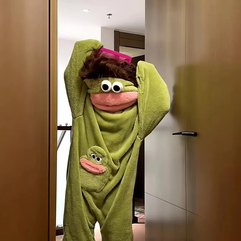 Viral Big Mouth Monster Cartoon Pajamas with Free Comb