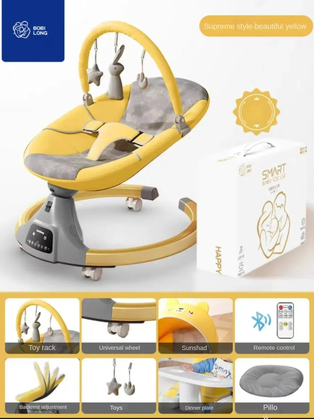 Electric Automatic Baby Rocking Cradle Newborn Sleep Aid Rocker Model NRS-01 With Gentle Electric Swing
