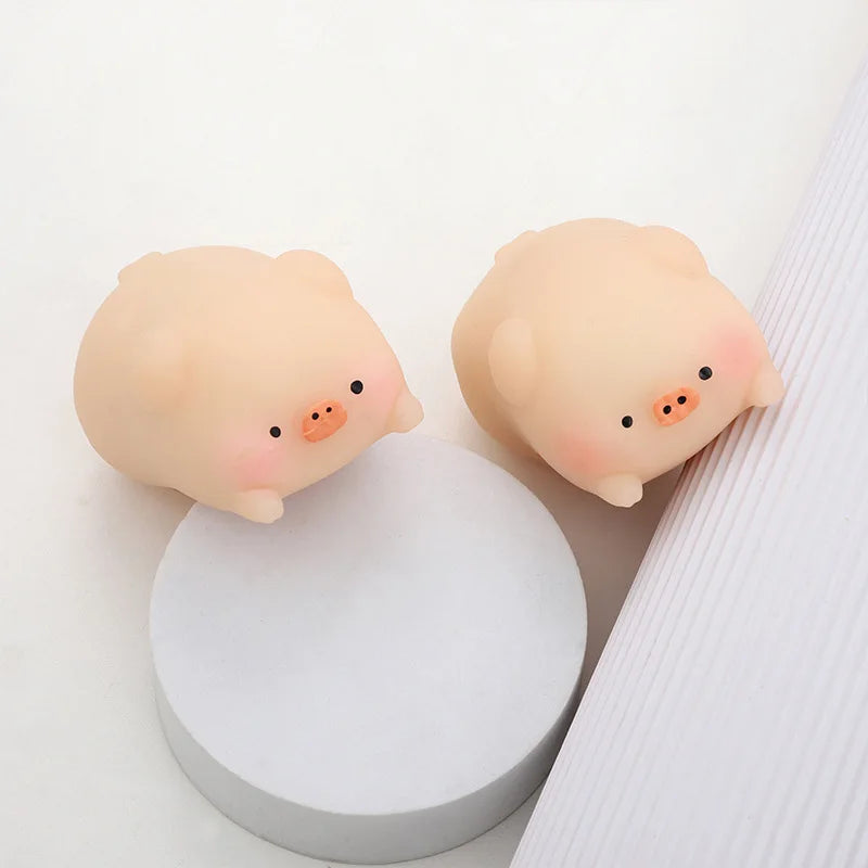 Cute Flesh Color Pig Squishy Squeeze Toy, Super Soft Slow Rising Stress Relief Fidget Toy, Adult Decompression Sensory Gift