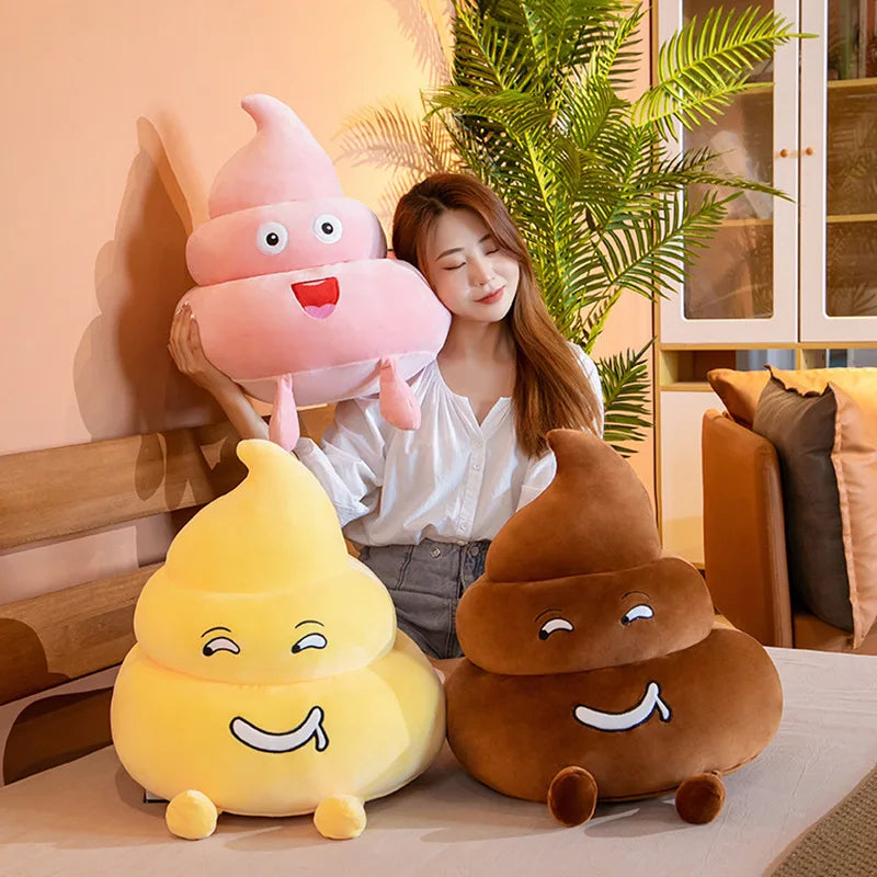 New 25cm/35/45CM Funny Poop Plushie Toys Simulation faeces Pillow Stuffed Soft Creative Sofa Cushion Interesting Birthday Gifts
